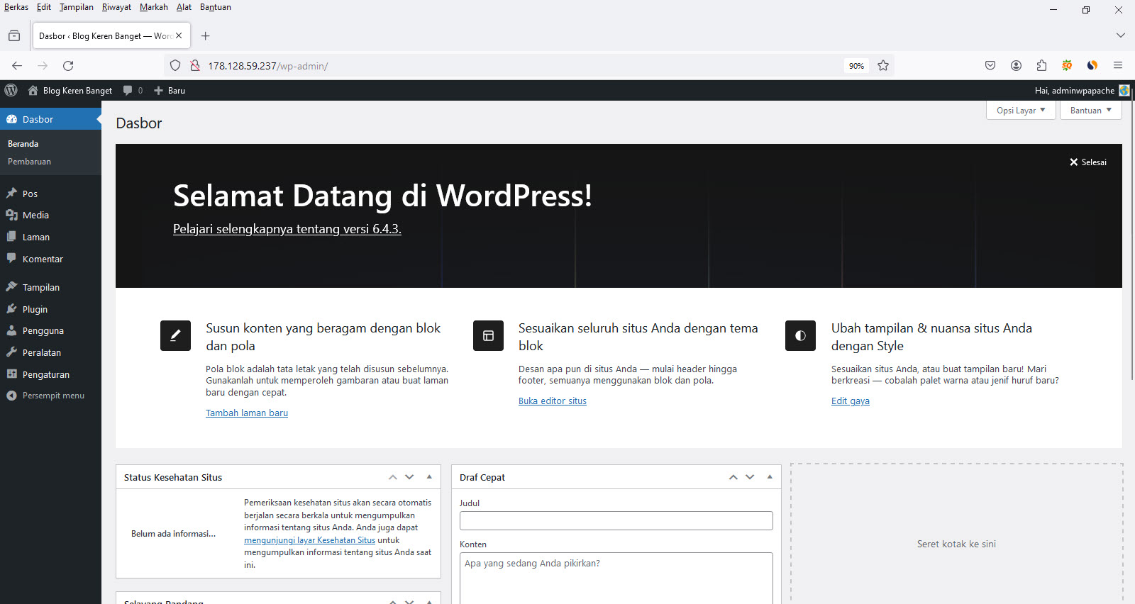 Cara Menginstall Wordpress Di Ubuntu 22.04 LTS Server Menggunakan Apache PHP Dan Mariadb
