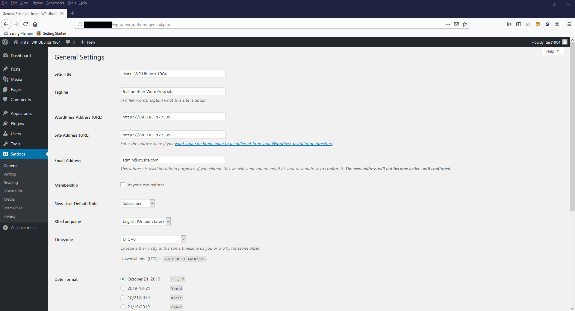 How To Install Wordpress With Nginx On Ubuntu 19.04